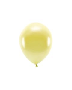 Metallic hellgoldene Luftballons 10x - 26 cm 