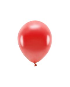 Metallic Rote Luftballons 10x - 30 cm 