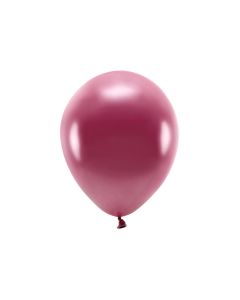Metallic Dunkelrote Luftballons 10x - 30 cm