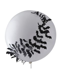 Großer Fledermausballon Weiß - 32 cm