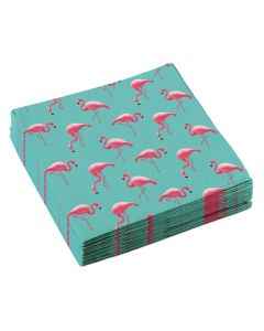 Flamingo Servietten 20x - 33x 33 cm