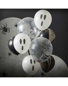 Halloween-Luftballons mit gemischten Motiven x9