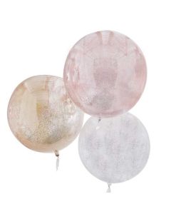 Runde Glitzer Luftballons 3x - 55 cm