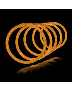 Orangene Knicklichter 100x - Armband, 20x0,5 cm