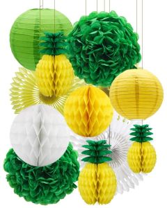 Sommer Dekoration Paket grün/gelb/weiß