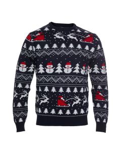 Weihnachts Pullover Schwarz S-XL