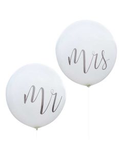 Große Mr. & Mrs. Luftballons - 90 cm