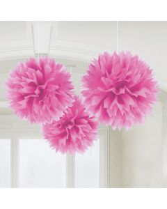 Pompons in Pink 3x - 40 cm