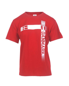 Dänemark T-Shirt in Rot und Weiß