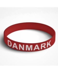 Rot und Weiß Dänemark Silikonarmband