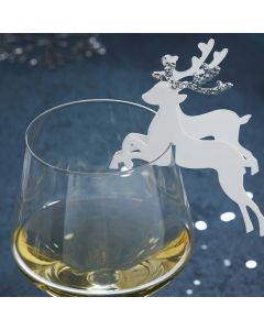 Rentier Glasschmuck 10x - für den Weihnachtstisch