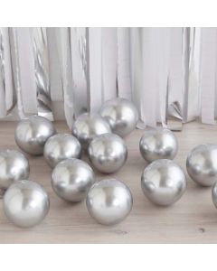 Mini Luftballons Silber  40x - 12 cm