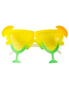 Lustige Sommer-Sonnenbrillen-Gelber Drink