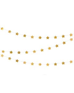 Goldene Stern Girlande - 3,6 Meter