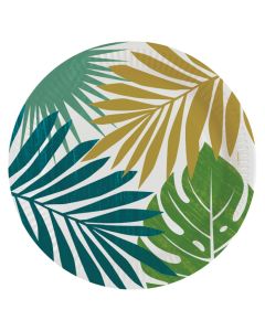 Monstera & Palmen Pappteller 8x - 23 cm