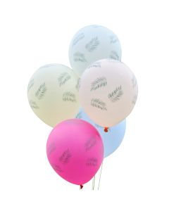 Bunte Ballons Palmenmotiv 5x