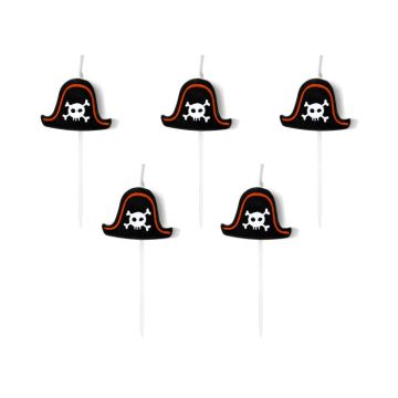 Piratenhut Kerzen 5x - 2 cm