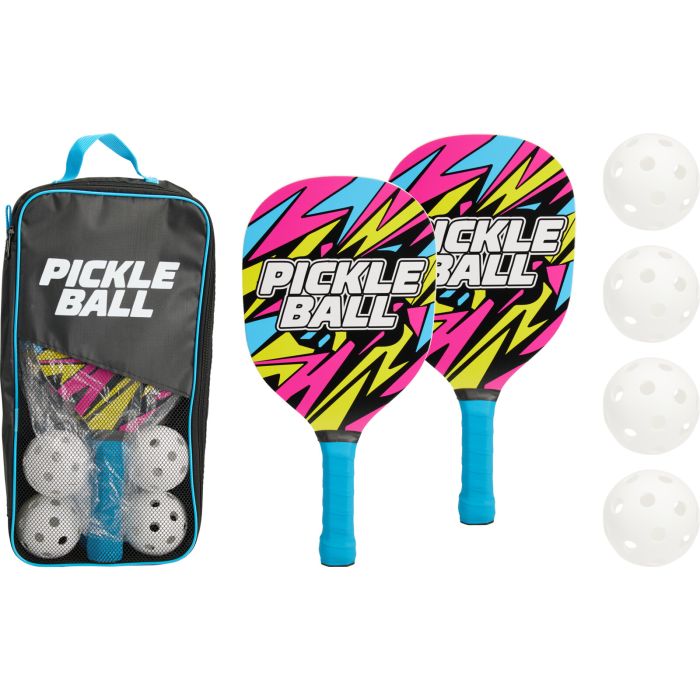Pickleball-Set mit 2 Schlägern und 4 Bällen