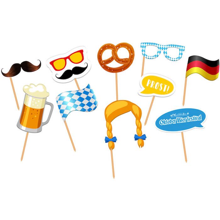 Photo Booth Requisiten Oktoberfest 10x