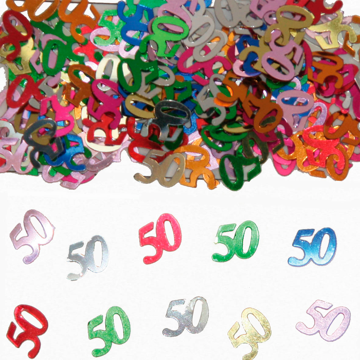 50 Jahre Geburtstag Konfetti mehrfarbig - 14g