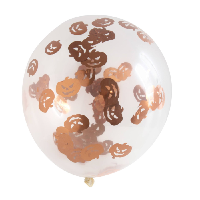 Ballon mit Kürbis-Konfetti - 30 cm