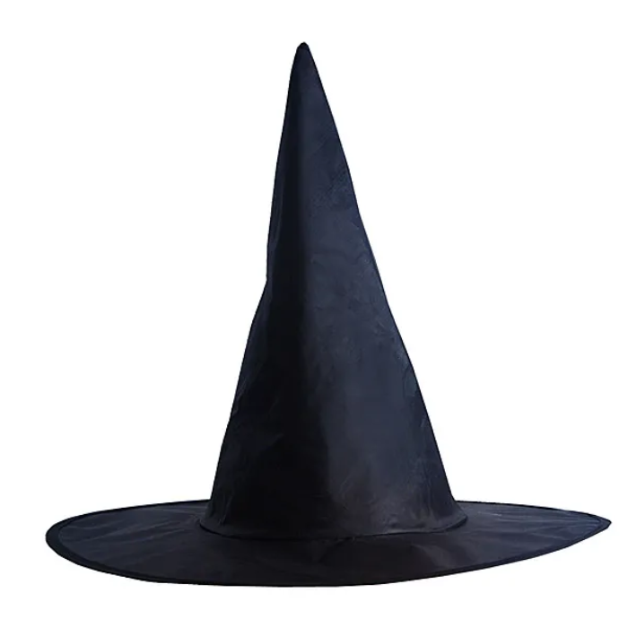 Schwarzer Hexenhut für Kinder 35 cm