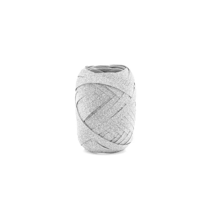 Geschenkband glitzernd Silber 10 m