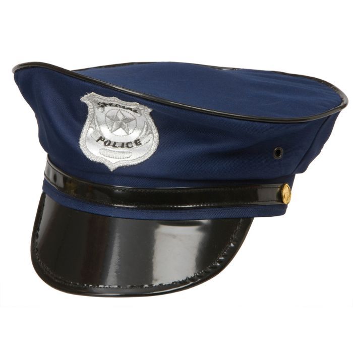 Blauer Polizeihut verstellbar Einheitsgröße