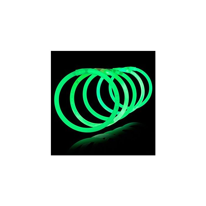 Grüne Knicklichter 100x - Leuchtende Armbänder