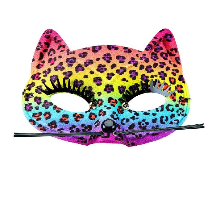 Regenbogen Leopard Maske