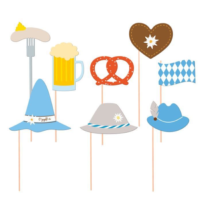 Photo Booth Requisiten Oktoberfest 10x