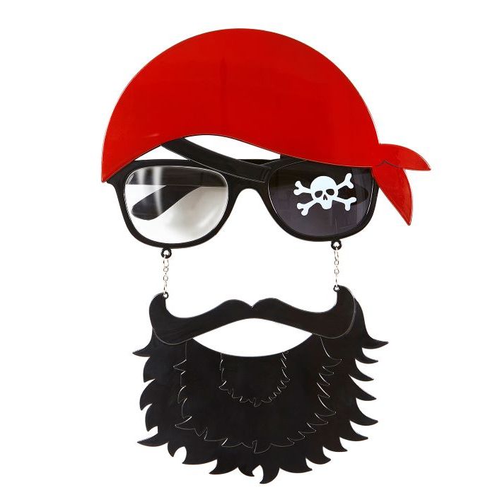 Piratenbrille mit Bart und Bandana