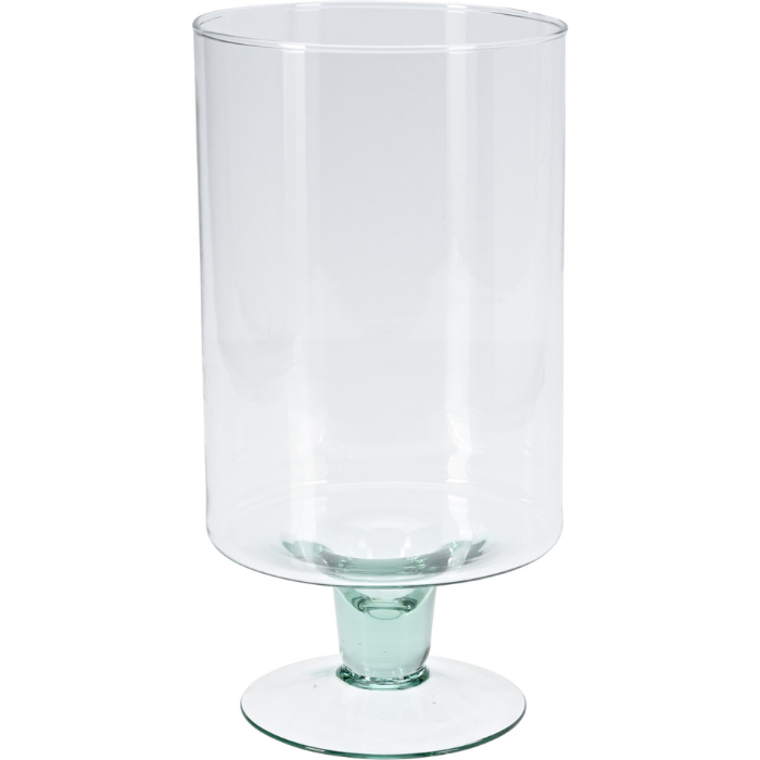 Transparente Vase aus recyceltem Glas 18x33 cm