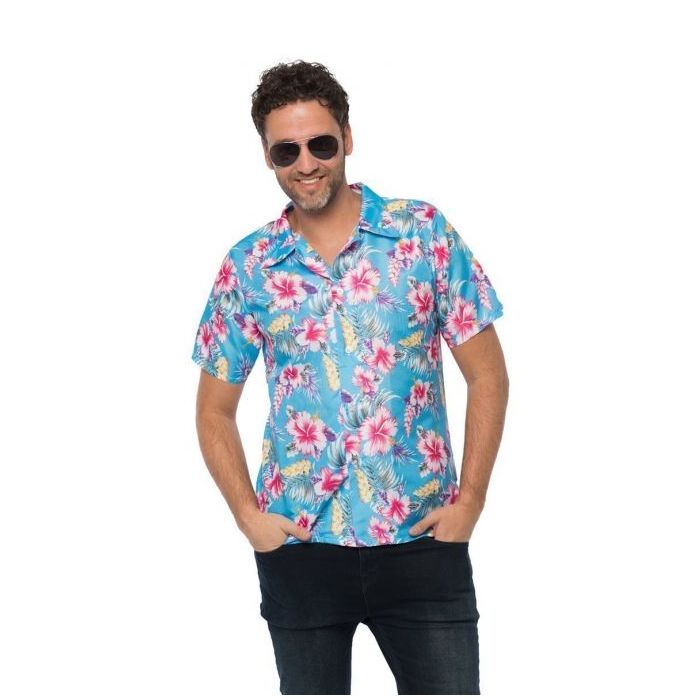 Blaues Hawaiihemd Deluxe M-XL