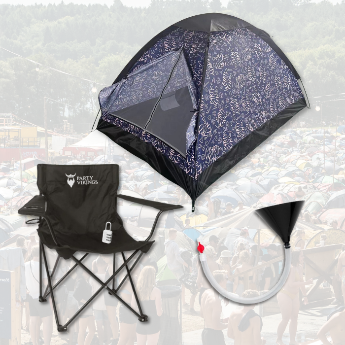 Festivalpaket für 1 Person Premium – FRIGG Zelt, Festivalstuhl u.a.