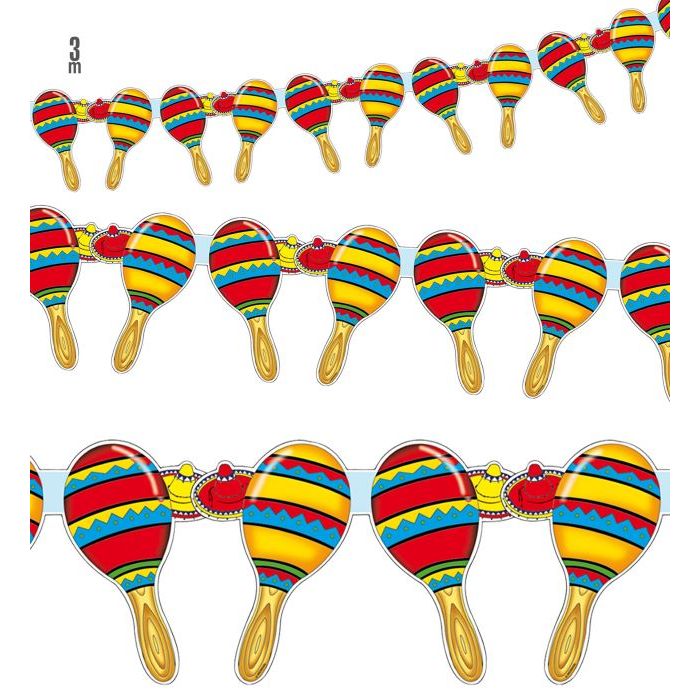 Mexikanische Maracas-Girlande - 3 m