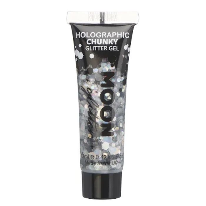 Holografisches Chunky Glitzergel Silber - 12 ml