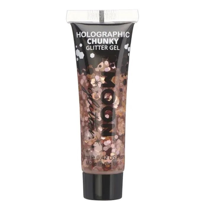 Holografisches Chunky Glitzergel Roségold - 12 ml