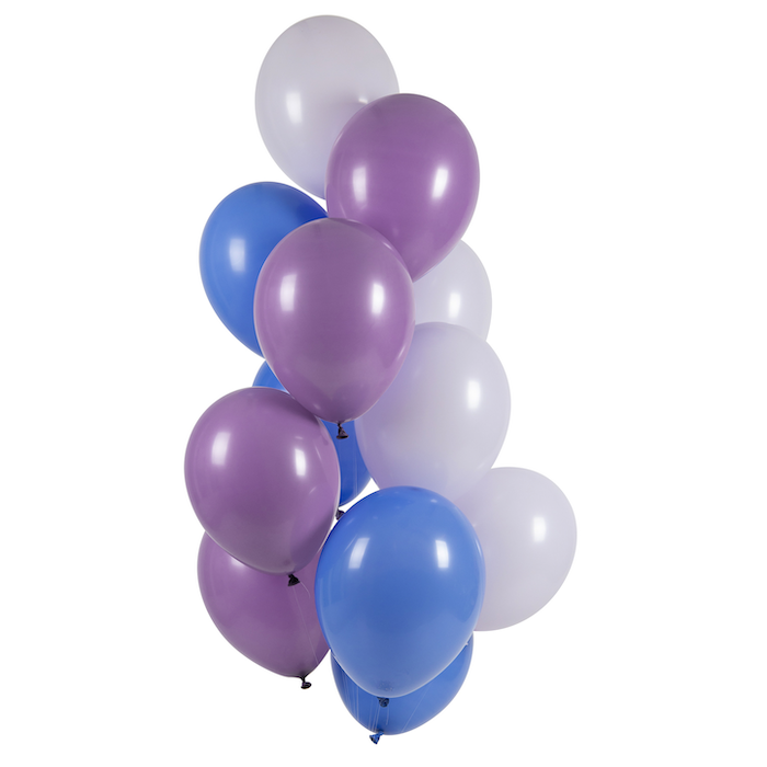 Blueberry Farb-Mix Ballonbouquet 12x - 33 cm