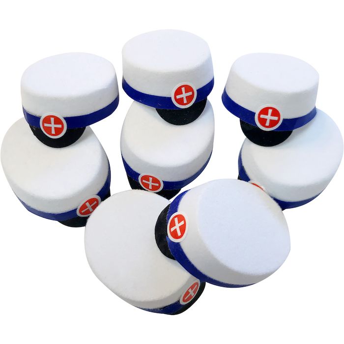 Mini Studenten-Mütze Blau 8x - 2,5 cm