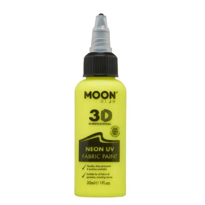 Neon UV Textilfarbe Gelb - 30 ml