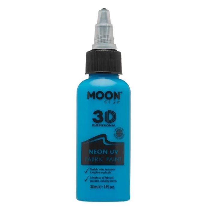 Neon UV Textilfarbe Blau - 30 ml