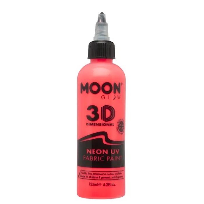 Neon UV Textilfarbe Rot - 125 ml