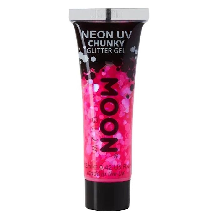 Neon UV Chunky Glitzergel Magenta - 12 ml