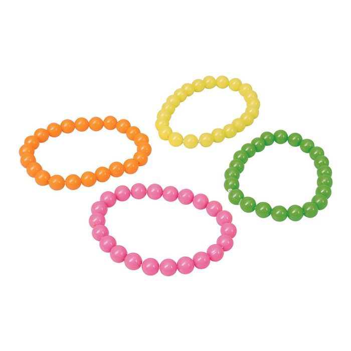 UV Perlenarmband Set 4x, bunt 