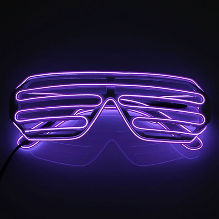 LED Brille Lila