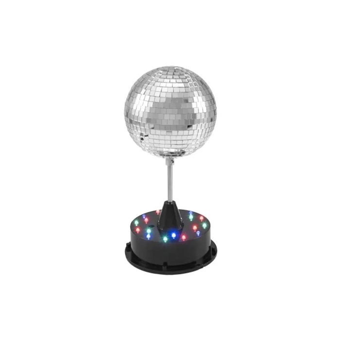 Discokugel mit LED Base - 13 cm