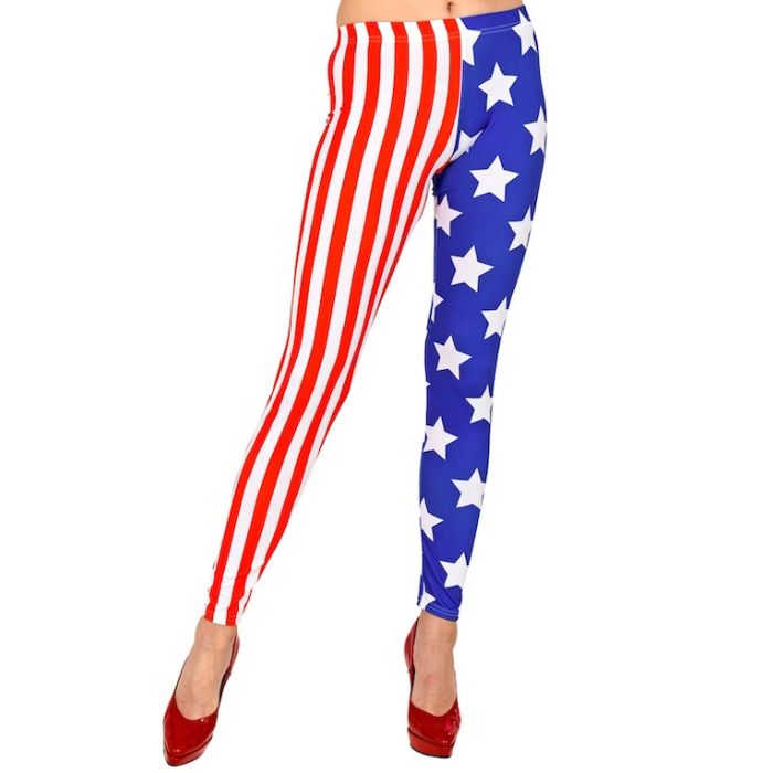 USA Leggings mit Streifen und Sternen