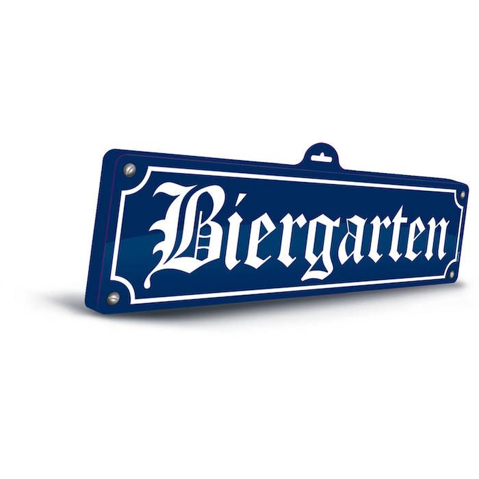 3D Biergarten Schild - 48 x 12,5 cm