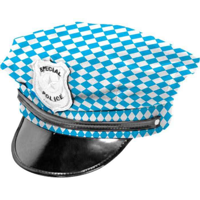 Oktoberfest Polizeimütze, 15x3 cm